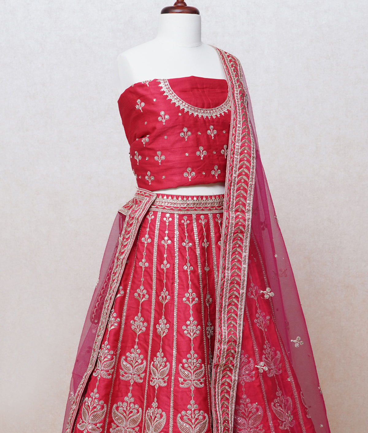 Brink Pink silk lehenga