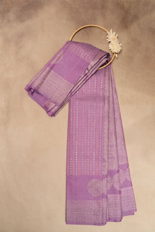 Lavender kancheepuram silk saree