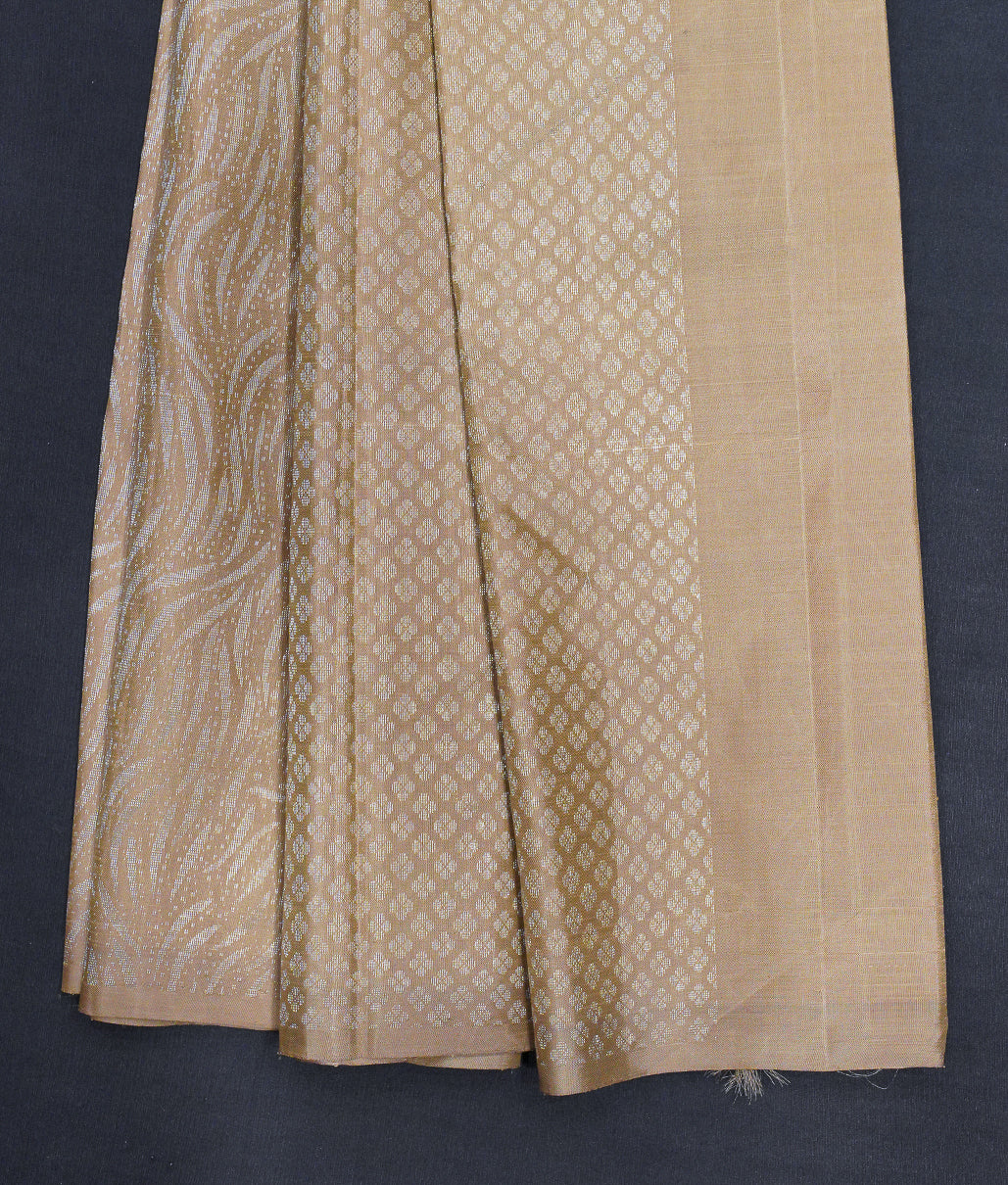 Light olive Kanchipuram saree