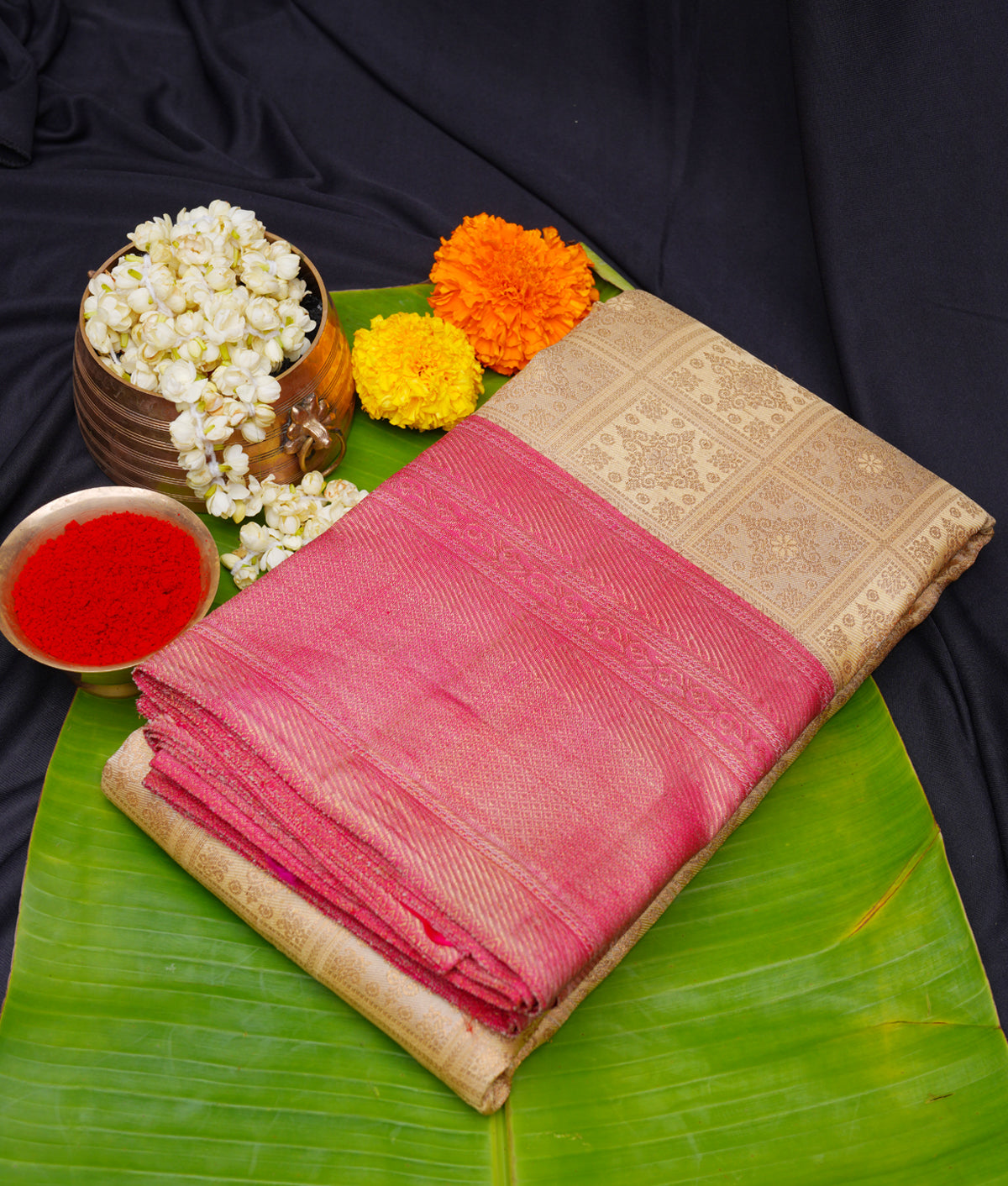 Buy Vermilion Red Kanjivaram Saree online-Karagiri – Karagiri Global