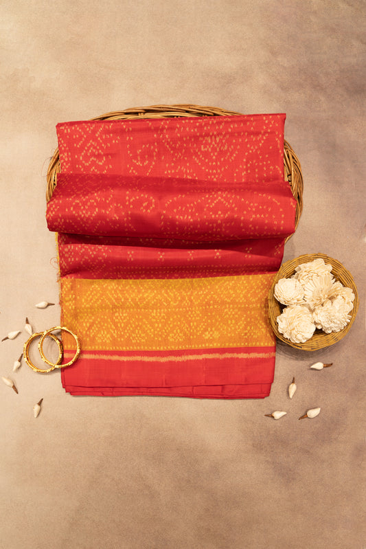 Cream colour patola saree
